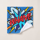 WHAM Bande dessinée rétro Fun Pop Art (Gant de toilette)