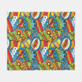 Wham Boom Crash! Fleece Blanket Deken (Voorkant (Horizontaal))