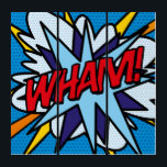 WHAM Cool Typographie Comic Livre Pop Art<br><div class="desc">Un design pop art amusant,  cool et tendance rétro de la bande dessinée qui met le wham,  zap,  pow dans la journée de n'importe quel super-héros. Conçu par Thisisnotme©</div>