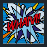 WHAM Cool Typographie Comic Livre Pop Art<br><div class="desc">Un design pop art amusant,  cool et tendance rétro de la bande dessinée qui met le wham,  zap,  pow dans la journée de n'importe quel super-héros. Conçu par Thisisnotme©</div>