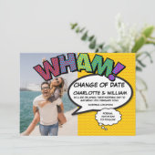 WHAM-foto wijzigingsdatum uitgesteld stripboek Save The Date (Staand voorkant)