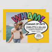 WHAM-foto wijzigingsdatum uitgesteld stripboek Save The Date (Voorkant / Achterkant)