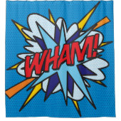 WHAM Fun Retro Comic Book Pop Art Douchegordijn (Voorkant)
