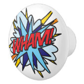 WHAM Fun Retro Comic Book Pop Art Keramische Knop (Rechts)