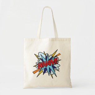 WHAM Fun Retro Comic Book Pop Art Tote Bag