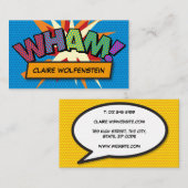 WHAM Leuk Retro Stripboek Visitekaartje (Voorkant / Achterkant)