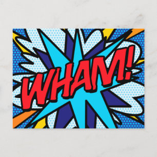 WHAM Leuke Retro Stripboek Pop Art Aankondigingskaart