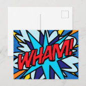 WHAM Leuke Retro Stripboek Pop Art Aankondigingskaart (Voorkant / Achterkant)