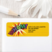 WHAM Leuke Retro Stripboek Pop Art Adres Etiket (Insitu)