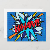 WHAM Leuke Retro Stripboek Pop Art Briefkaart (Voorkant / Achterkant)