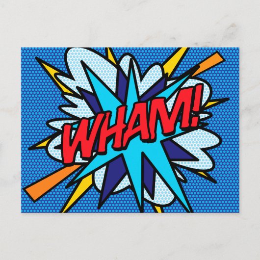WHAM Leuke Retro Stripboek Pop Art Briefkaart (Voorkant)