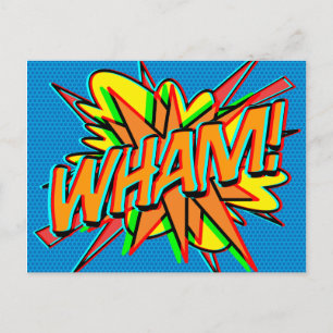 WHAM Leuke Retro Stripboek Pop Art Briefkaart