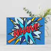 WHAM Leuke Retro Stripboek Pop Art Kaart (Staand voorkant)