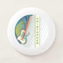 Ajouter un nom Cool moderne blanc & Turquoise Guit