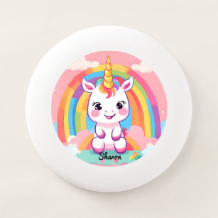 Wham-O Frisbee Cute Baby Unicorn Arc-en-ciel