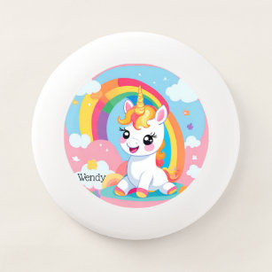 Wham-O Frisbee Fille's mignon Unicorn arc-en-ciel Nom personnalis