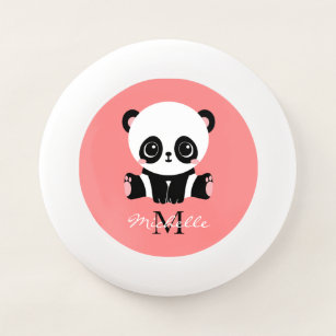Wham-O Frisbee Panda à assise mignonne Monogramme personnalisée