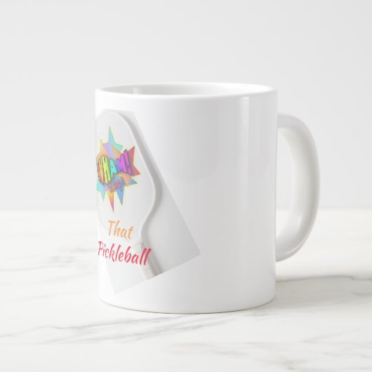 WHAM! Pickleball Coffee-Mok Extra Grote Beker (Voorkant rechts)