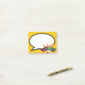 WHAM-spreekwolkplezier Moderne stripboekstijl Post-it® Notes (Op bureau)