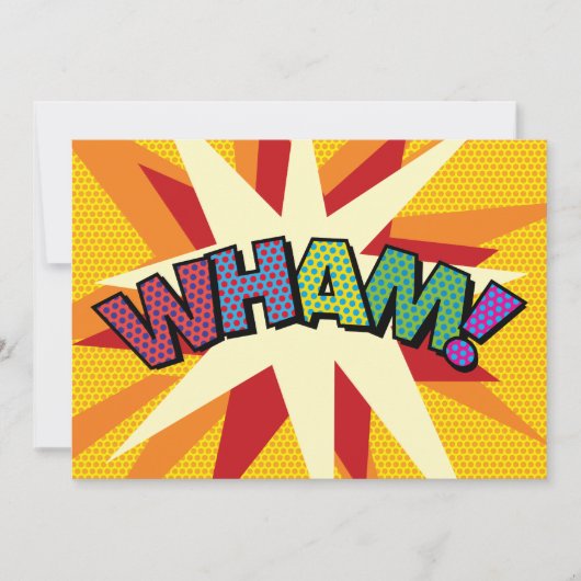 WHAM Uw Bericht Spraakballon Fun Retro Aankondiging (Voorkant)