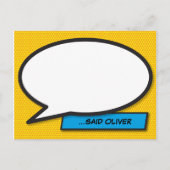 WHAM Your Message Speech Bubble Fun Retro Briefkaart (Voorkant)