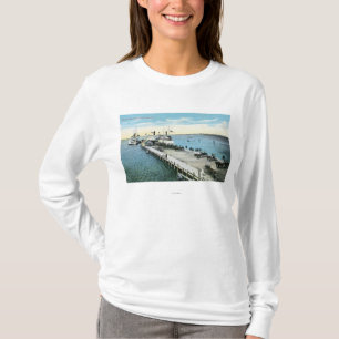 Wharf-Uitzicht in de New Harbour T-shirt