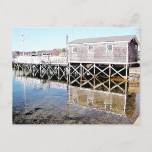 Wharf - York Harbor inktschets Briefkaart