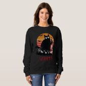 What a Black cat holding a knife Cat Tee Trui (Voorkant volledig)