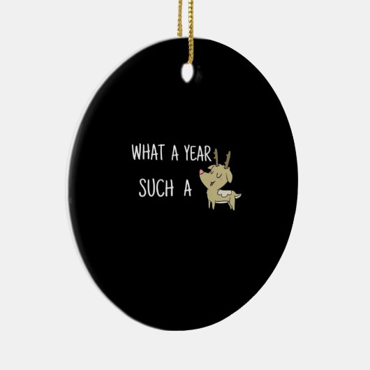 What A Fun Deer Moment Retro Style Keramisch Ornament (Rechts)