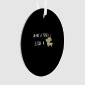 What A Fun Deer Moment Retro Style Ornament (voorkant)