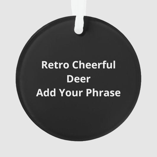 What A Fun Deer Moment Retro Style Ornament (achterkant)