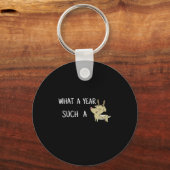 What A Fun Deer Moment Retro Style Sleutelhanger (Voorkant)