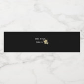 What A Fun Deer Moment Retro Style Waterfles Etiket (Enkel label)