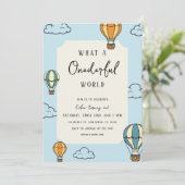 What a Onederful World Birthday Party Invitation (Debout devant)