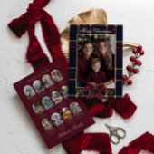 What a Year Photo Christmas Plaid Classic Holiday Folie Uitnodiging