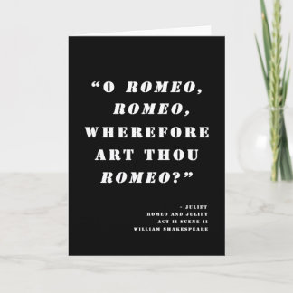 "What art thou Romeo" - Romeo en Julia Kaart