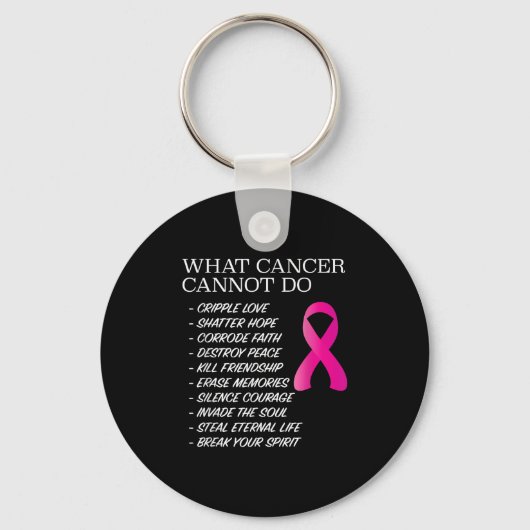What Cancer Cannot Do - _ Awareness - Insration  Sleutelhanger (Voorkant)