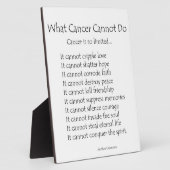 What Cancer Cannot Do Inspirational Poem Plaque (Côté)