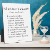 What Cancer Cannot Do Inspirational Poem Plaque (Côté)