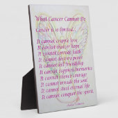 What Cancer Cannot Do Poem Angel Painting Plaque (Côté)