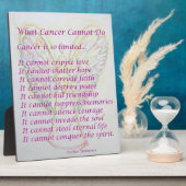 What Cancer Cannot Do Poem Angel Painting Plaque (Côté)