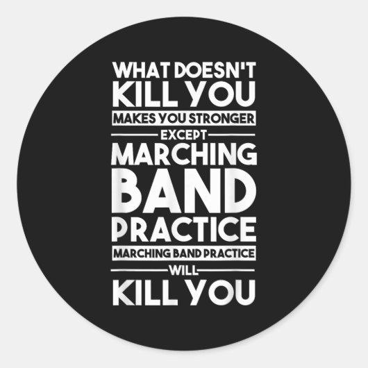 What Doesn't Kill You Makes U Stronger Except Marc Ronde Sticker (Voorkant)