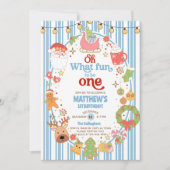 What fun to be One boy 1st birthday invite. Kaart (Voorkant)