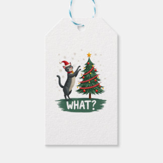 What Funny Cat Pushing Christmas Tree Over Cat Xma Cadeaulabel