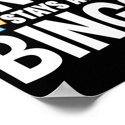 What Happens At BingoStays At Bingo Funny Lucky Poster (Hoek)