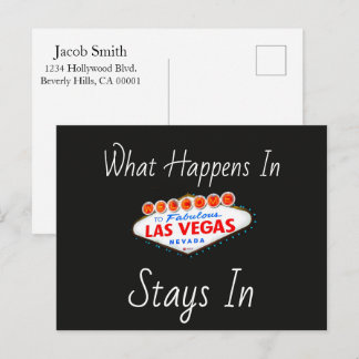 What Happens in Vegas Stays in Las Vegas Night Briefkaart