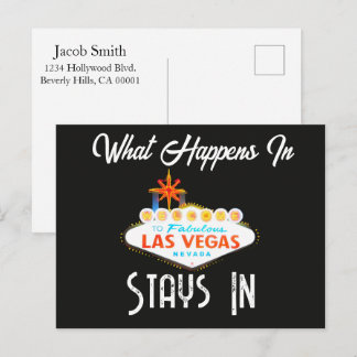 What Happens in Vegas Stays in Las Vegas Night Briefkaart