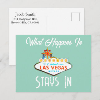 What Happens in Vegas Stays in Las Vegas Night Briefkaart