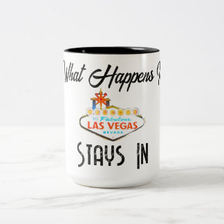 What Happens in Vegas Stays in Vegas Mug ☕ | Funny Tweekleurige Koffiemok