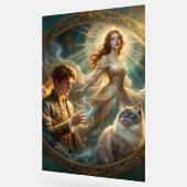 What If Your Cat Was Human Art Plaque – (Angle)